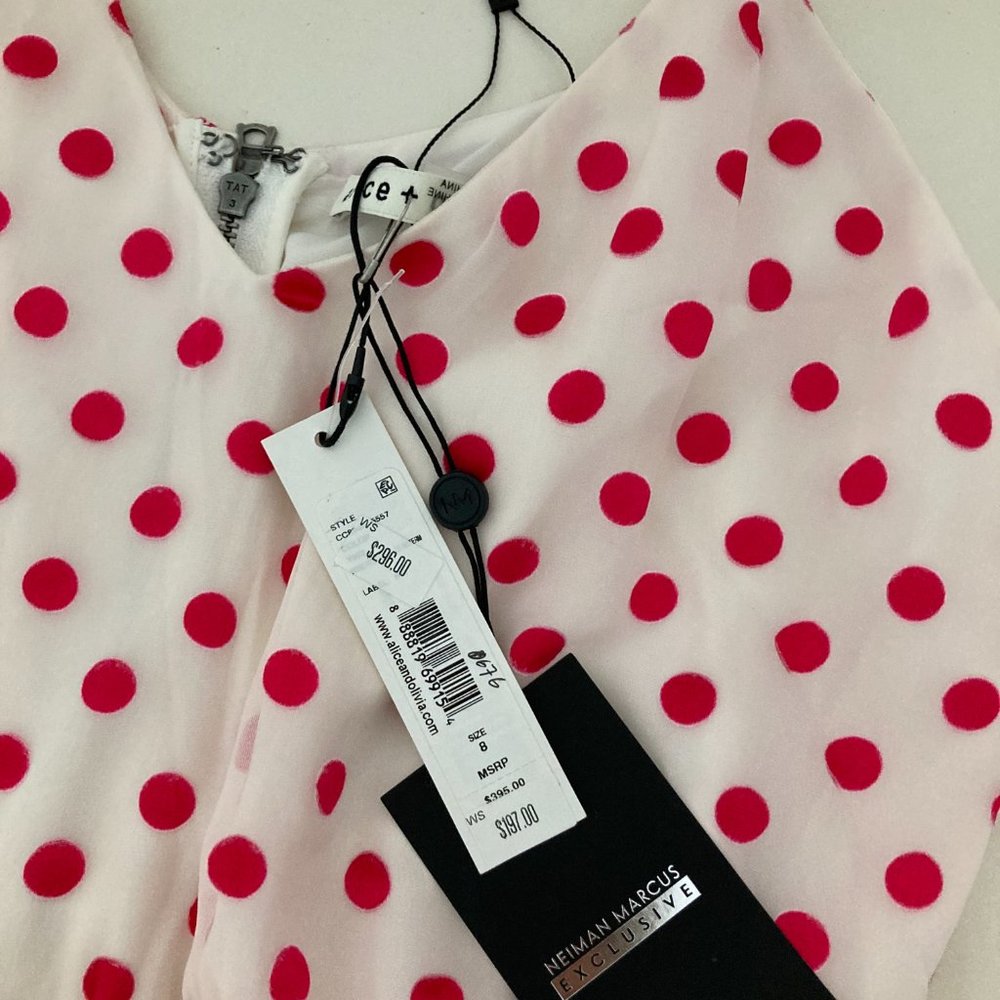 ALICE + OLIVIA Polka Dot Print Long Dress - Picture 7 of 11